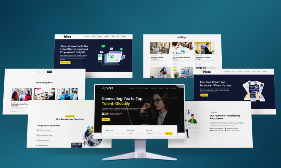 UI Designing and Development of Hirez