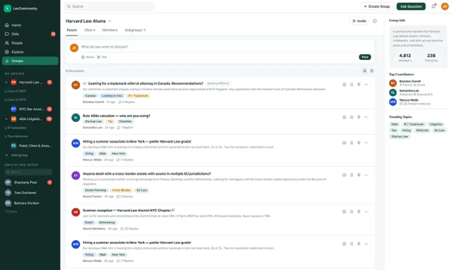 Legal Community Platform Development