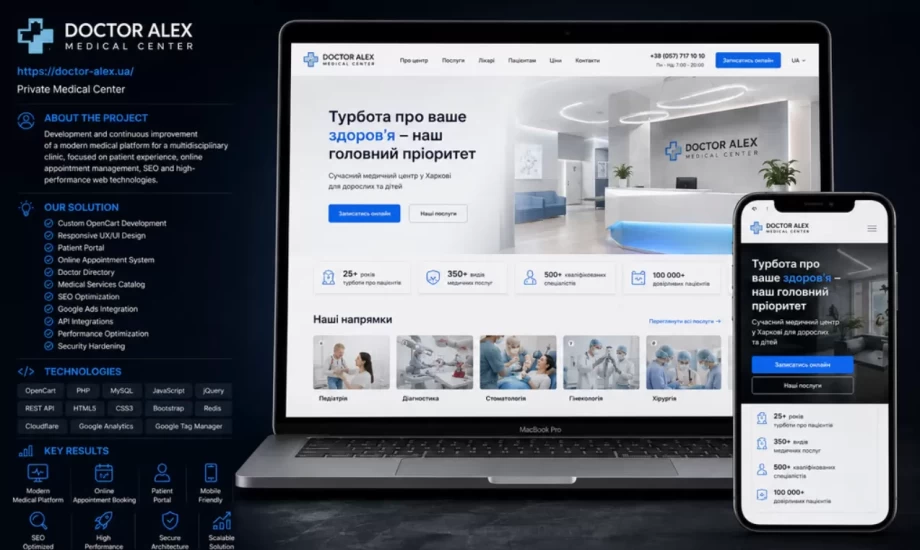 Dr Alex Medical Clinic SEO Custom Web Development
