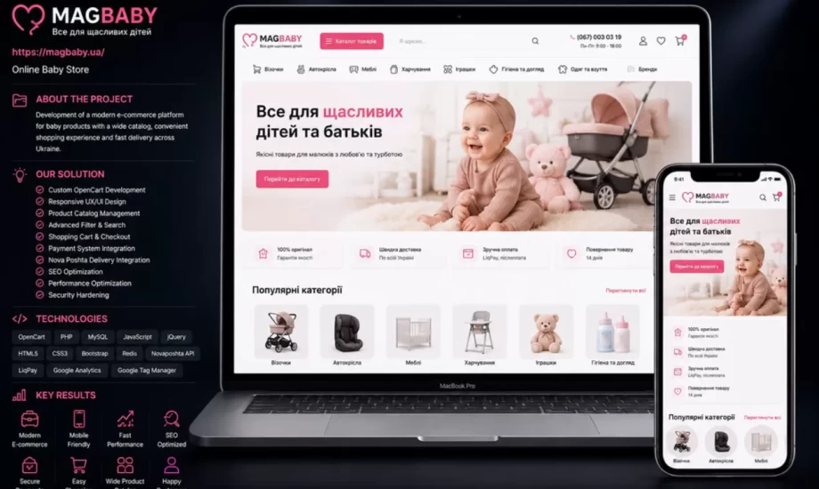  MagBaby Website for Childrens Retail