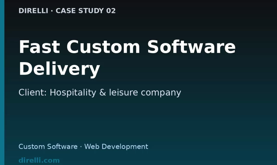 Fast Software Delivery for a Hospitality Business