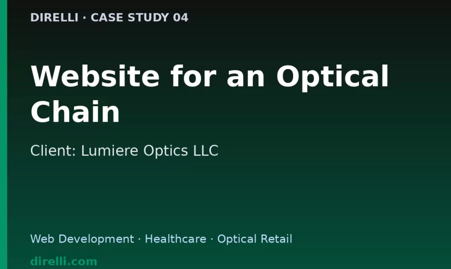 Website for an Optical and Ophthalmology Chain