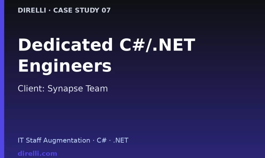 Dedicated Dot NET Engineers for Synapse Team