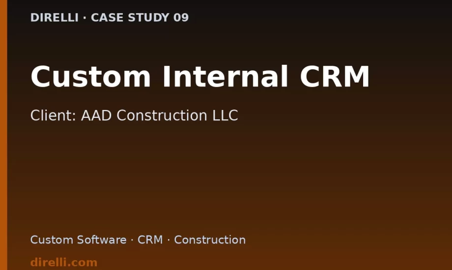 Custom Internal CRM for a Construction Company