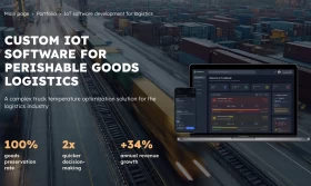 Custom IoT software for perishable goods logistics