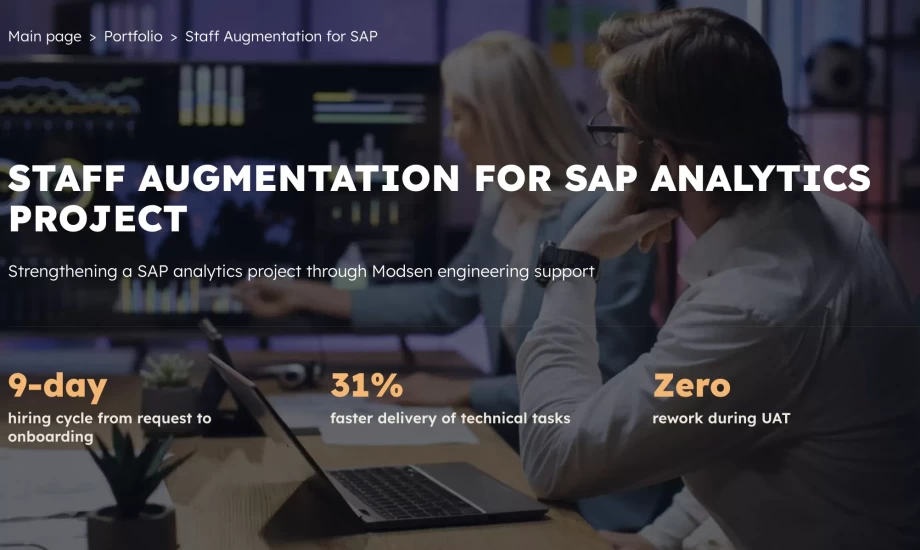 Staff augmentation for SAP analytics project