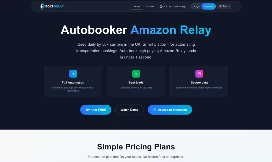 Bolt Relay - Amazon Relay Booking Automation