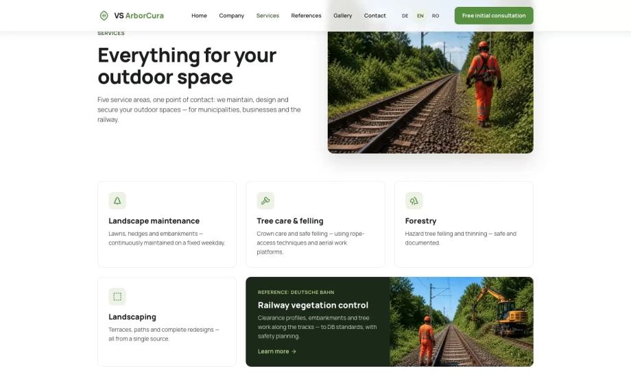 VS ArborCura - Website and Operations Software