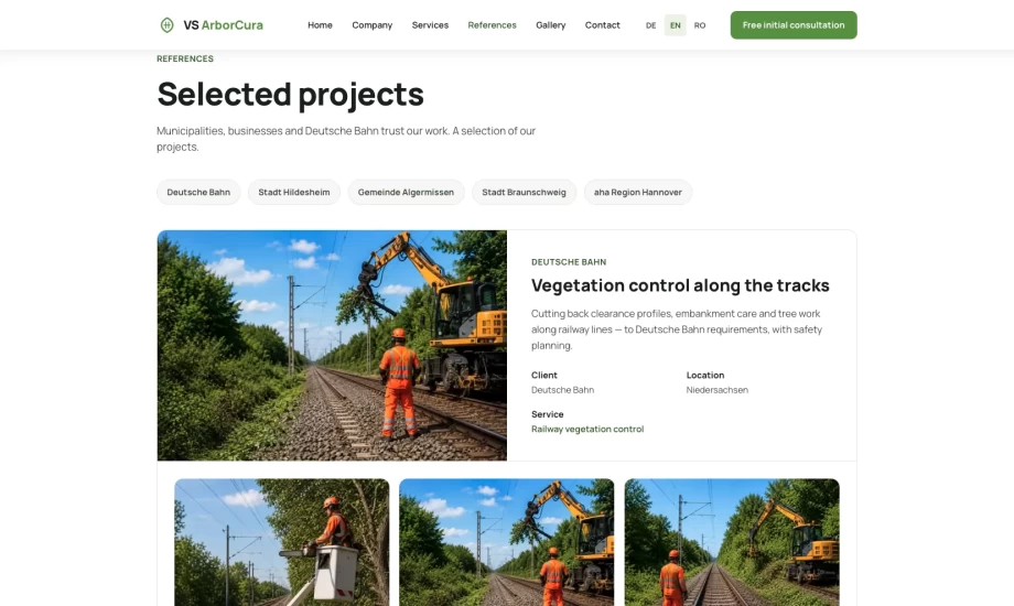 VS ArborCura - Website and Operations Software