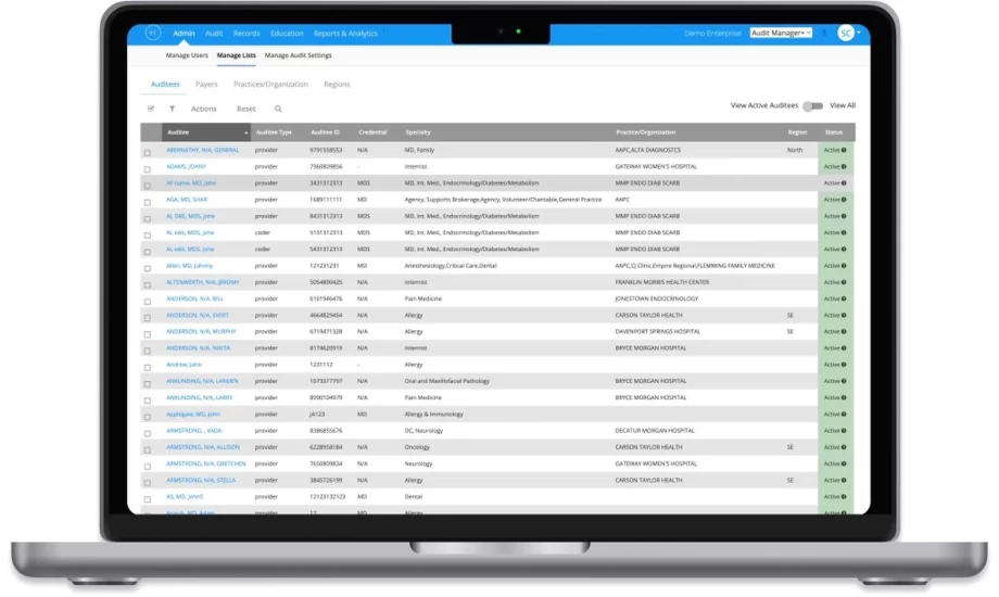 ACSPro Sharp Medical Audit Platform