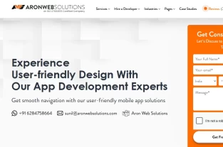 aronwebsolutions.com homepage