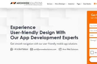 aronwebsolutions.com homepage