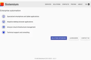 sistemium.com homepage